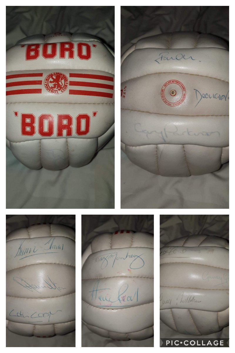 @Boro @shaunwilson71 Autographed ball from the 1987/88 promotion team. It was an xmas present 1987. #MemorabiliaMonday #utb