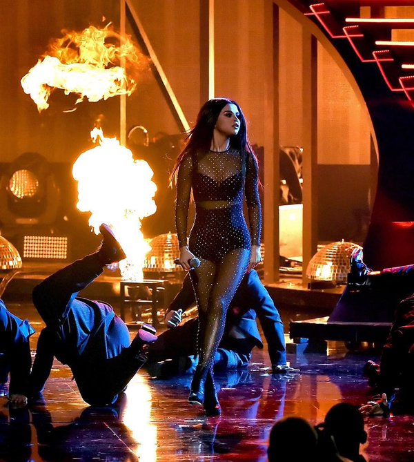 She set the stage on fire. Literally. 