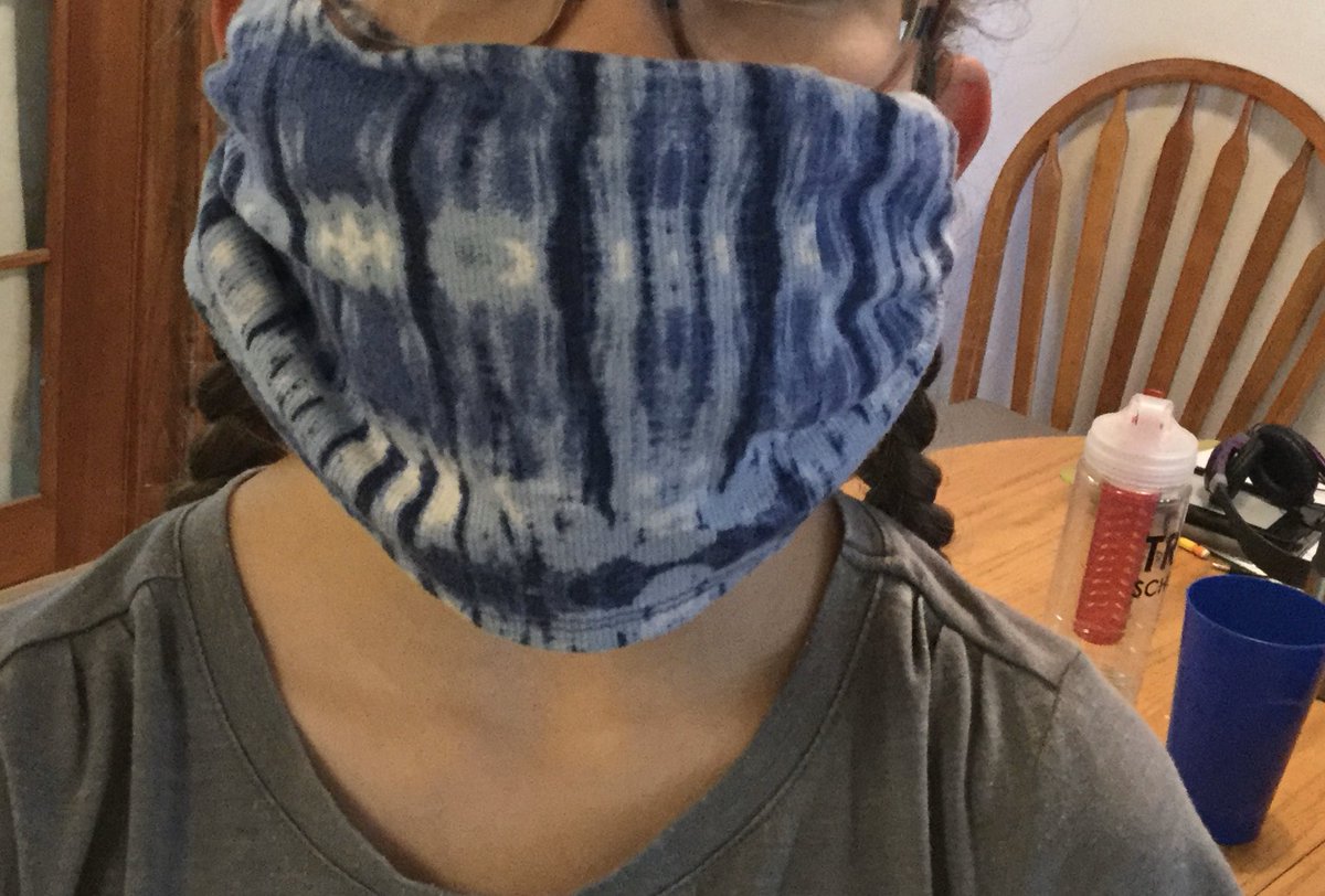 CourtneyWidhalm's tweet photo. Larissa and Brenner made some fantastic masks. Great work 4th grade fashion designers. #widhalmart @LanderSchools @Fremont1_BCreek https://t.co/NzXzCoGEHT