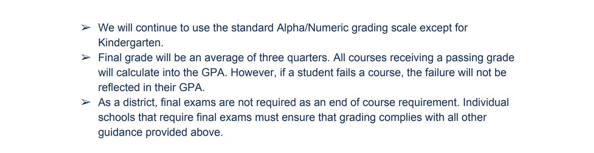 Another big one...Students can only IMPROVE their overall grades during this virtual experiment. They can't lose ground.Uncompleted assignments will not be given zeros, but instead be marked as exempt or "blank." #phled