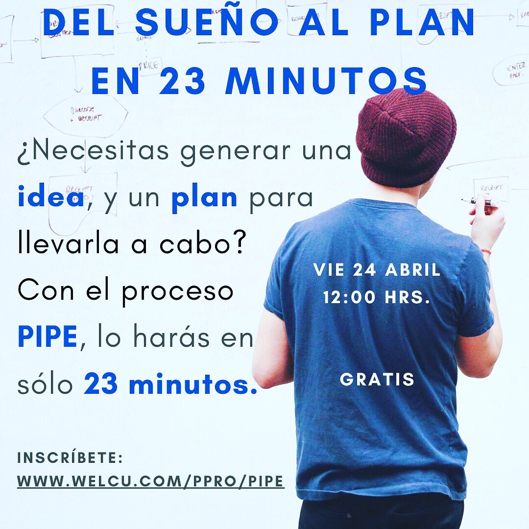 Quedan pocos cupos! welcu.com/ppro/pipe