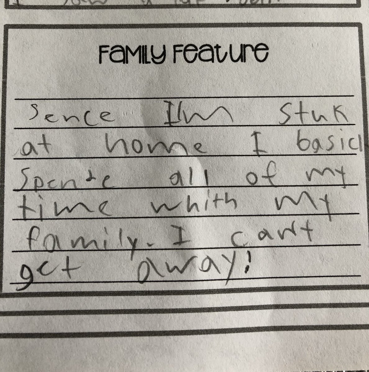 lmueller930's tweet photo. @jimmyfallon 3rd grade Monday news. #QuarantineQuotes https://t.co/uPpzn3WHef
