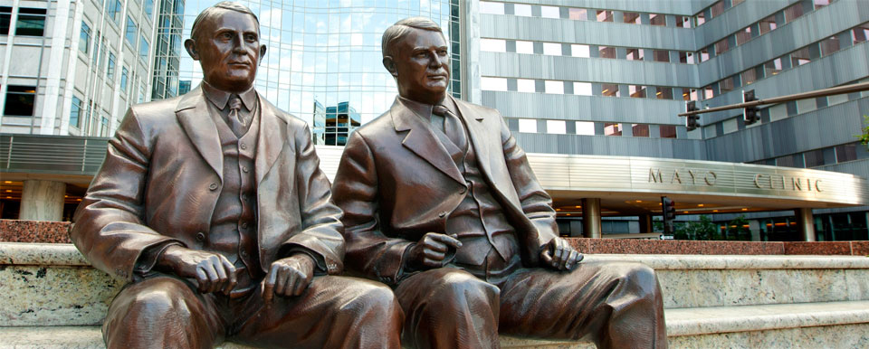 3. First things first - the official history is at  http://history.mayoclinic.org/ "My Brother and I" bronze figures in front of Mayo Clinic, Rochester, Minnesota