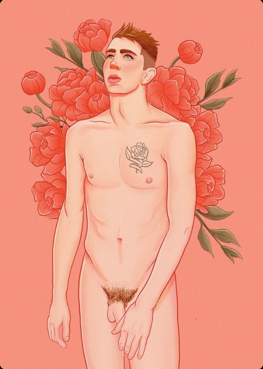 Aren’t I a bit cute as a cartoon ❤️🔥🍆 <a href="/Boykingdomart/">BOYKINGDOM</a> thanks stud 
#nakedart #artboy #hung #prettyinpink