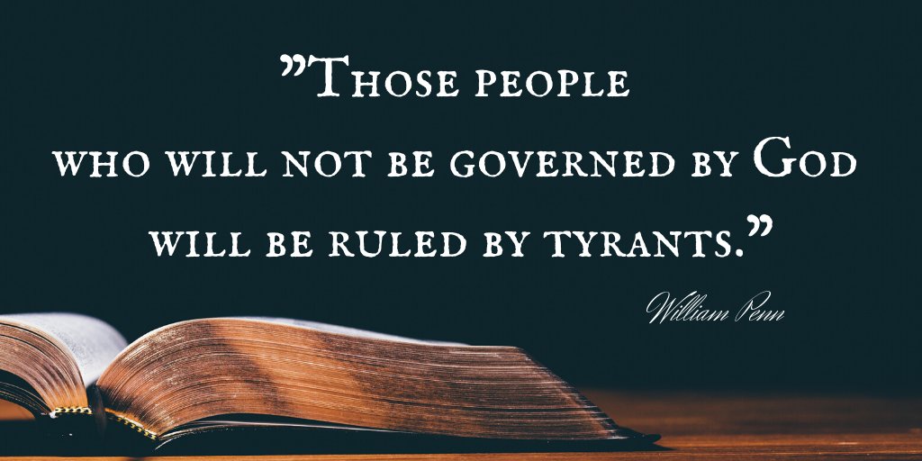 NikiLott's tweet photo. "Those people who will not be governed by God will be ruled by tyrants."
Throughout history, this has proven to be true. Sadly, unless we have revival, it will be true in America as well. This should motivate us to pray & to live in the fear of God!
#2Chr714
#1nationunderGod https://t.co/Ypd6irSThn