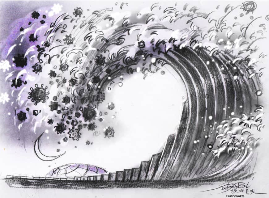 CurtisSChin's tweet image. 🌊                      🇯🇵
🦠🌊
                        🦠🌊

        🦠🌊

Thoughts w/ #Japan. And here, the cartoon w/ #MyCommentary in today’s Japan Times: japantimes.co.jp/opinion/2020/0… Wisdom in the Age of the Coronavirus Pandemic. @japantimes @yurikageyama @USAmbJapan