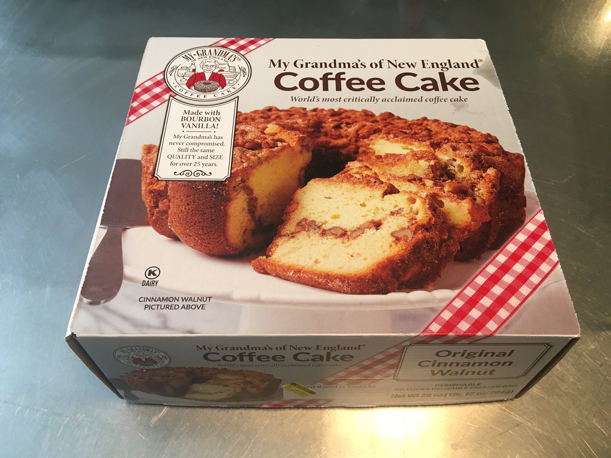 As an advertising creative director I have seen some bold marketing claims in my day. But My Grandma’s Coffee Cake of New England® is out here throwing some absolute haymakers. And let me tell you, I am here for ALL of it.  #MyGrandmasCoffeCakeOfNewEngland