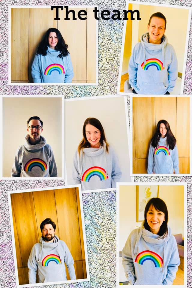 RainbowBoxesSco's tweet photo. The team @RainbowBoxesSco #rainbowboxes #teamwork https://t.co/BotxfyxCAa