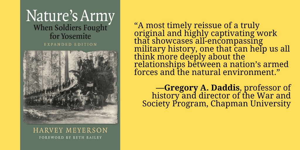 It's #NationalParkWeek, and we can't think of a better book to kick it off than our new edition of NATURE'S ARMY, retooled for our Modern War Studies series complete with a foreword by Beth Bailey! Get your copy here: kansaspress.ku.edu/978-0-7006-295…
Only $24.95!