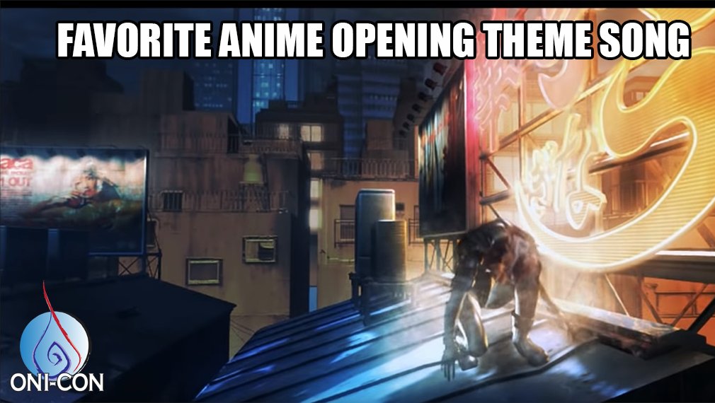 OfficialOnicon's tweet photo. Does your favorite anime theme song get you pumped up? Maybe its a sad melody? Lets talk about our favorite anime openings to jam out to! 🎵 

#anime #animecon #onicon #onicon2020 #texasanime #texasanimecon https://t.co/NRU95dA9KL