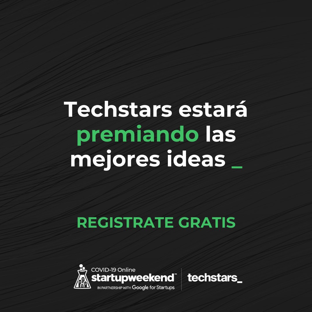 swpty19's tweet photo. Estamos buscando inventores, innovadores y desarrolladores para unirse para abordar los problemas relacionados con  COVID-19.
Techstars_ estará premiando las mejores ideas - Conoce toda la información y regístrate gratis aquí https://t.co/QdfCEOeDEk https://t.co/tPSUGSsQ6f