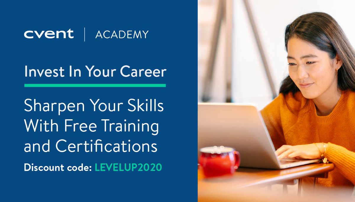 e_stolt's tweet photo. .@Cvent is committed to giving #hotelprofs the tools they need to find success. So proud to share that we're offering all Cvent Certifications for FREE to any #hotelier looking to sharpen their skills or enhance their resume. https://t.co/SgzXIPlvMp #cventcertified https://t.co/6TIuUhCSZb