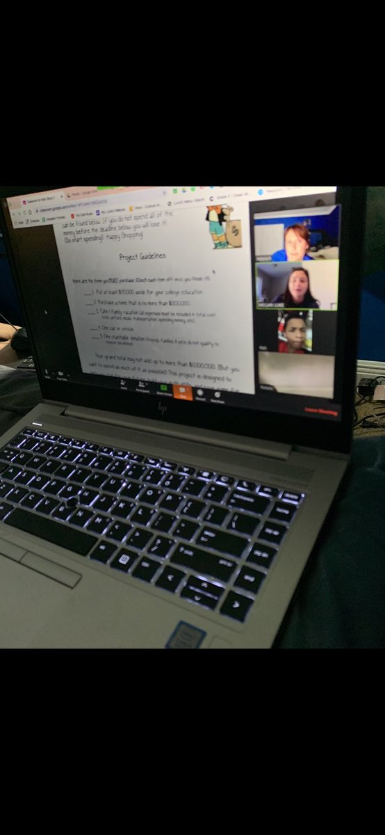 LPElementary's tweet photo. Ms. Luke’s students participated in a virtual math lesson today. They discussed the Million Dollar Project assigned this week. Her students bounced ideas off one another as to how they are going to spend their imaginary one million dollars. We are excited to see their results! https://t.co/cKjoB5iNao