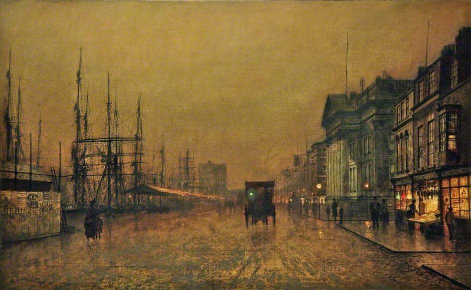 AnneMortier1's tweet image. Evening landscapes, John Atkinson Grimshaw