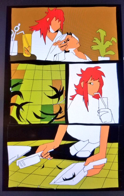 I accidentally deleted the file with this "kurama spitting a seed into yusukes hand" comic.... oops lol 