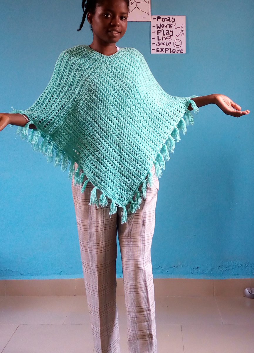 purpledbybee's tweet photo. I made this crochet ponchos 😍
 What colour is your fav? 😊

Kindly retweet this creative hustle 🤗
#crochet https://t.co/CdMVNPDX0s
