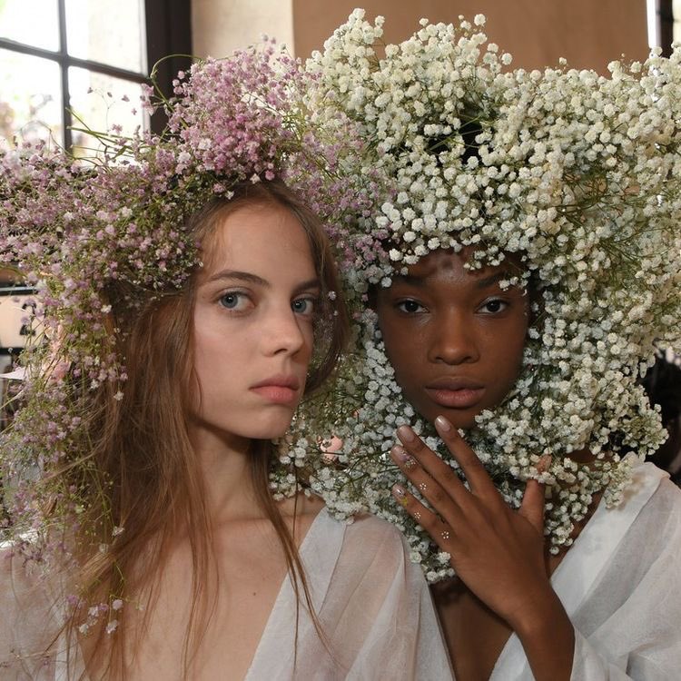 A good example for using flowers as art is Rodarte. Rodarte is best known for incorporating flowers with their brand. The Flowers used in this brand is commonly used as headpieces to enhance the fairlytale look.