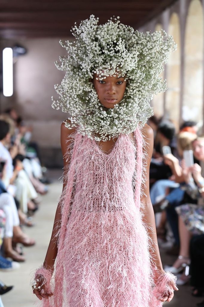 A good example for using flowers as art is Rodarte. Rodarte is best known for incorporating flowers with their brand. The Flowers used in this brand is commonly used as headpieces to enhance the fairlytale look.