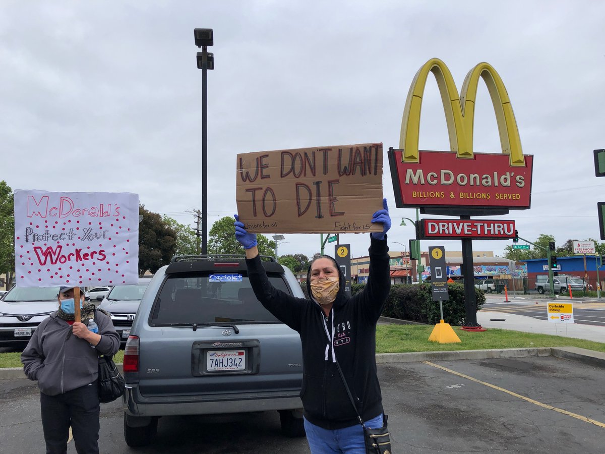  Oakland Call to Action 4/21: Support Essential WorkersFive McDonalds workers walked out on strike on Saturday 4/18. They are demanding PPE, hazard pay and better working conditions. The strike is ongoing.Join these workers to support their demands!