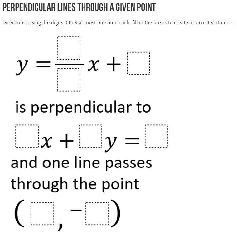 robertkaplinsky's tweet photo. If your students are learning about perpendicular lines, try out this @openmiddle problem from @mrschwen with them: https://t.co/3TKwumeOcl #MTBoS #iteachmath https://t.co/t7J8s35pSI