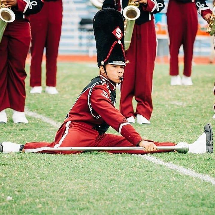 VSU_Explosion's tweet photo. #CIAA Band Love 🧡💙
#VSUTX would like to send love to other bands during these challenging times. 
Shoutout to @ShawUniversity Platinum Sound Marching Band!  
Keep up the outstanding work Bears! 
#ShawU #VSU #CIAAUnity #HBCULove https://t.co/KoxV8zArWj
