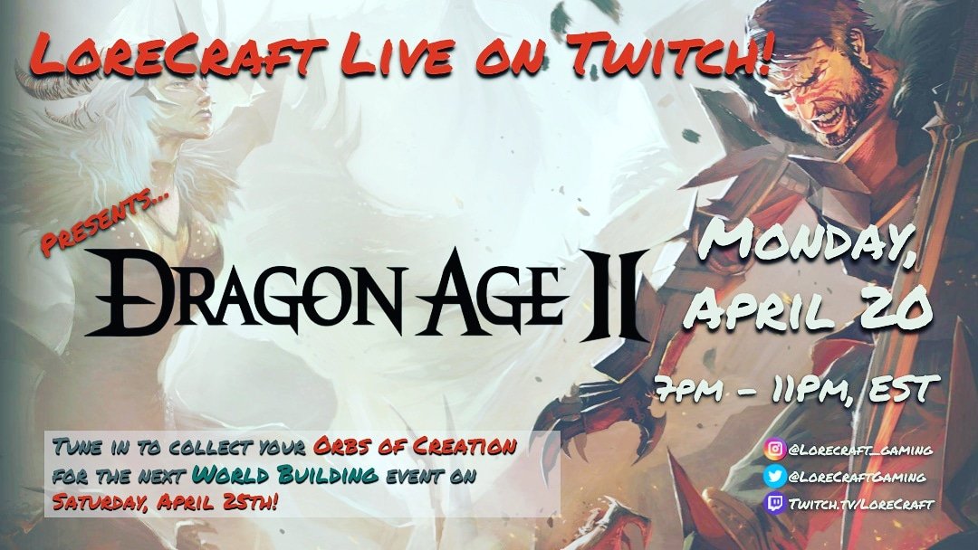 LoreCraftGames's tweet photo. Dragon Age 2, Nightmare mode.  Let's deep dive this game!  #game #gamer #twitch #twitchstreamer #dragonage #deeproads #valor https://t.co/qHGXSTNUM5