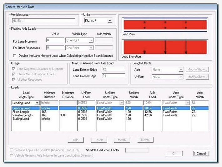 FEATURE: Vehicles are used to define the moving loads in #CSiBridge &amp; are most often defined to act on the traffic lanes. There are standard types of vehicles in the program, or users can design unique vehicles using the general vehicle specification csiamerica.com/products/c/sib…