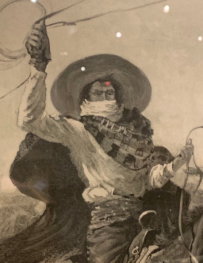ncwhm's tweet photo. “Six feet. Six feet.” Lol!  An artist before his time. Frederic Remington 1893. Toro! Toro! An Old Time California Vaquero After a Wild Steer. Oil on canvas. #HashtagTheCowboy Thanks, Tim https://t.co/HI1omdbUwq