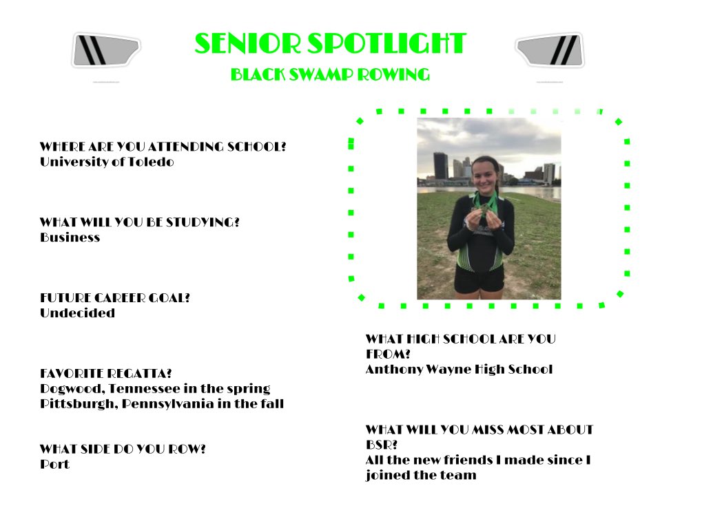 BlackSwampRowin's tweet photo. ✨SENIOR SPOTLIGHT✨

Ella Williams has been apart of our team for 2 years and this season would have been her fifth! She has brought constant laughs and a positive attitude over the years and we will miss her so much! https://t.co/9lgZRVEyes