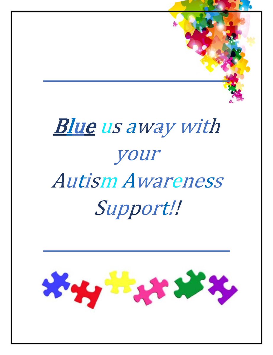 EPISDWeallcount's tweet photo. April is Autism Awareness month!! Show your support by wearing your BLUE!!! We are challenging YOU!!! 
Wear you BLUE this Friday, April 24!! Be the one to shine the brightest!!! We challenge you all!! @ahowardSPEDCI @vmmauriz@DrSuzyNatividad@DonnaKDay @PriscillaSande7 @SmithTiyi https://t.co/0XzVctmCOJ