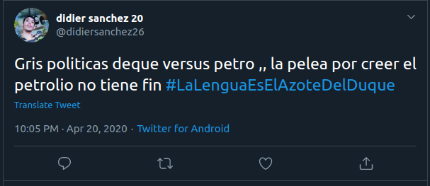 bobosapiens1's tweet photo. Ya sabemos que #LaLenguaEsElAzoteDelDuque pero esta mierda no se entiende ni con traductor, simplemente #Feliz420 https://t.co/t6oaHL6VgU
