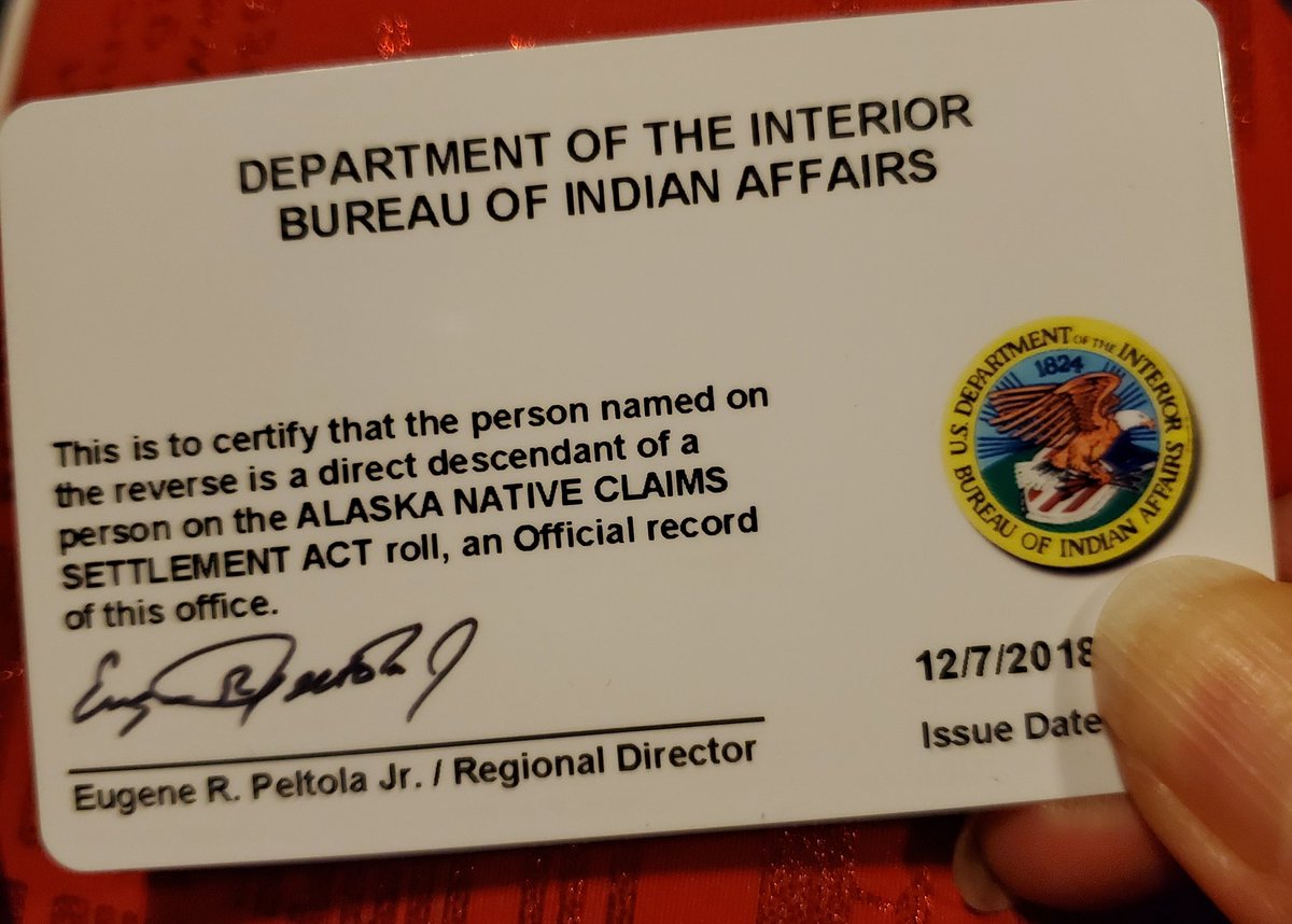 Btw- this is the back of my CDIB. As you can see, our CORPORATIONS are what gave us Native status in the eyes of the colonial Federal government.