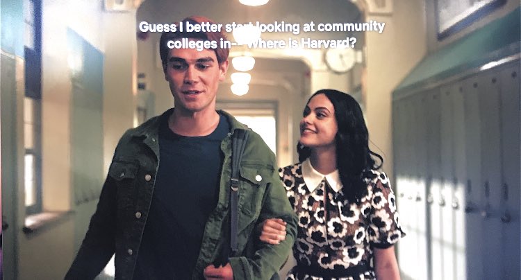 archie being super supportive about college and thinking about their future together