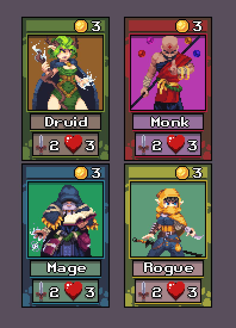 I been commissioned to work on some characters for a card game. Cards ...