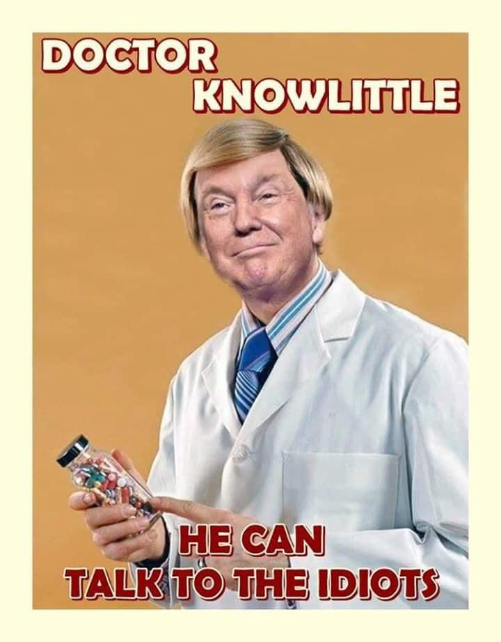 stantherunner's tweet photo. @thehill @realDonaldTrump #WorstPresidentInHistory #UnfitToBePresident #DoctorKnowlittle https://t.co/wgjXyD0I0A