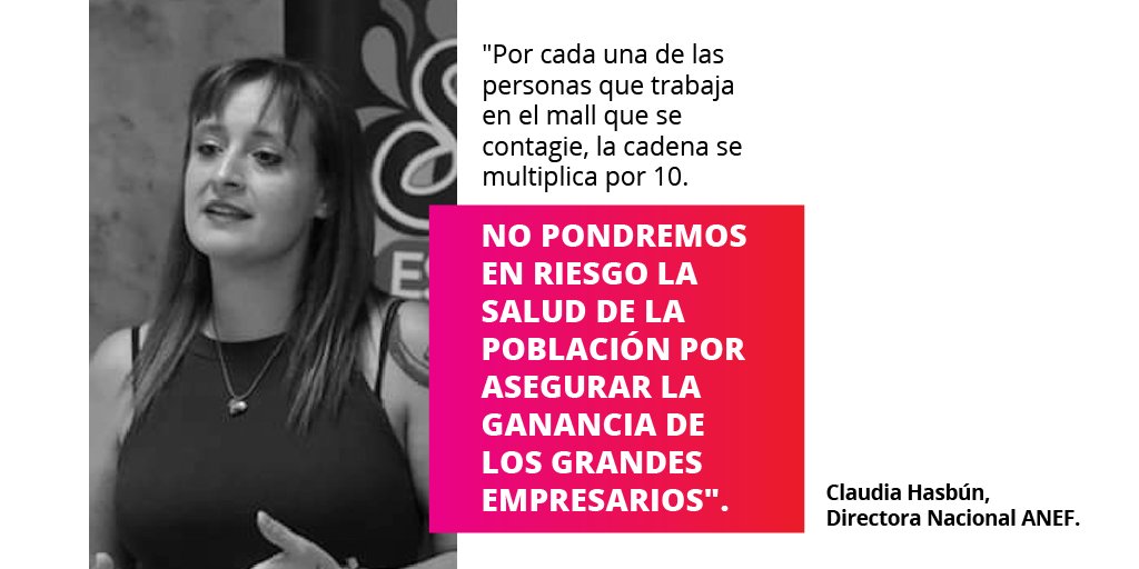 RDohiggins's tweet photo. #NoHayNormalidad | Junto a @anefchile y sindicatos de trabajadores, rechazamos el llamado del Gobierno al retorno presencial de funcionarios públicos y reapertura de comercios. No existe #NuevaNormalidad si la salud está en juego. ¡Que la crisis no la paguen l⭑s trabajadores! https://t.co/2mBbNxvfPj