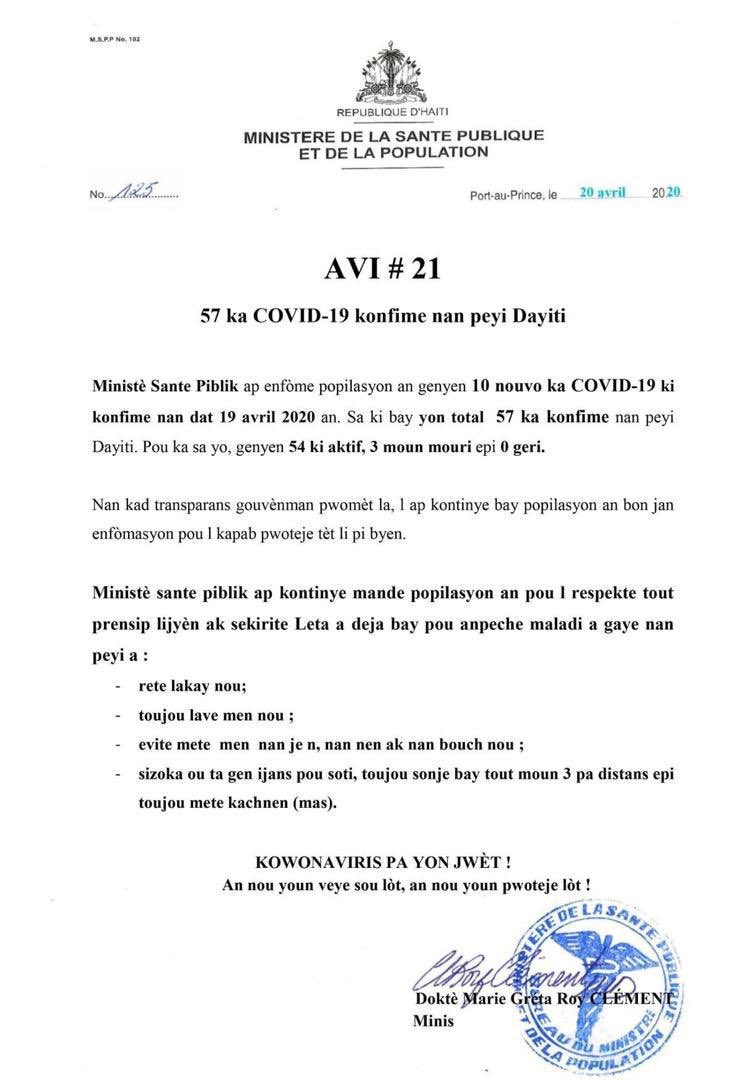 AllenGeorGes's tweet photo. 10 nouveaux cas en une journée. Est-ce la goutte d’eau qui fera déborder le vase? #AyitiCoronavirus https://t.co/i9Z622eSTF