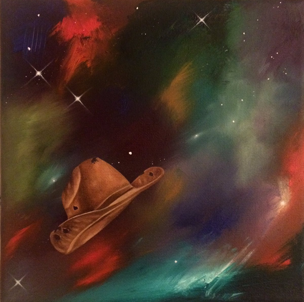 WarrenGreen06's tweet photo. Working on 'Space Cowboy' 😉👍https://t.co/KWQRUzvMze
#art #artist #painting #painter #ukartist #oilpainting #artinprogress #artforsale #original #originalartwork #space #cosmos #galaxy #nebula #paintinginprogress #artinprogress #spacecowboy #spacehat #cowboy #cowboyhat https://t.co/T2MsBYR8Q3