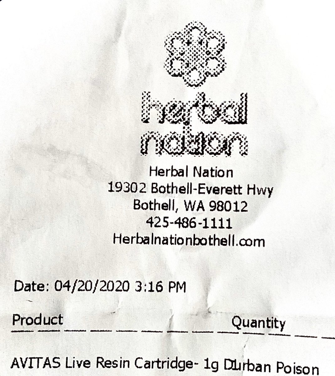 AngelaSmith321's tweet photo. ๐จ๐๐จGot the receipt ๐งพ I was after 04/20/2020๐๐ฝ๐จ๐๐จ #420FromHome #420Seattle #420blazeit #420day #ThankABudtender #FrontLineHeroes #GratefulCannabisPatient #StayHomeGetLit420 ๐ฅฐ๐๐ป https://t.co/anmStwsptO