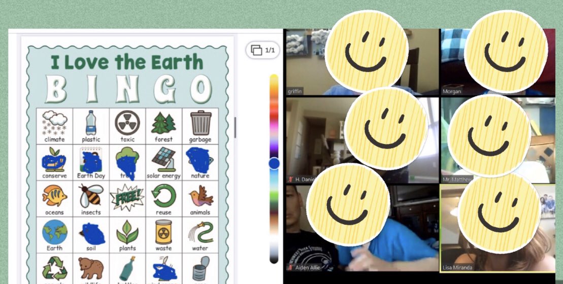 Lisa Miranda (@lisamiranda1978) on Twitter photo SO much fun today with 1st and 2nd! We played “I ❤️ Earth” BINGO on ZOOM! I posted bingo cards to seesaw, and they used draw tools to mark off what was called out. Appreciating our planet and what we do have!😁🌎✌🏽#KFEproud <a href="/NISD/">Northside ISD</a> <a href="/nisdgteac/">NISDGTEAC</a> <a href="/NISDFranklinES/">Kay Franklin ES</a> <a href="/NISDAcadTech/">NISD Academic Tech</a> <a href="/NISDGTAA/">NISD GT & AA</a> SO much fun today with 1st and 2nd! We played “I ❤️ Earth” BINGO on ZOOM! I posted bingo cards to seesaw, and they used draw tools to mark off what was called out. Appreciating our planet and what we do have!😁🌎✌🏽#KFEproud <a href="/NISD/">Northside ISD</a> <a href="/nisdgteac/">NISDGTEAC</a> <a href="/NISDFranklinES/">Kay Franklin ES</a> <a href="/NISDAcadTech/">NISD Academic Tech</a> <a href="/NISDGTAA/">NISD GT & AA</a>