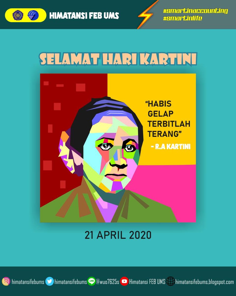 [HARI KARTINI]

'Jangan biarkan kegelapan kembali datang jangan biarkan kaum wanita kembali diperlakukan semena-mena.' ~ RA Kartini
#harikartini
#emansipasiwanita
#himatansifebums
#himatansi2020