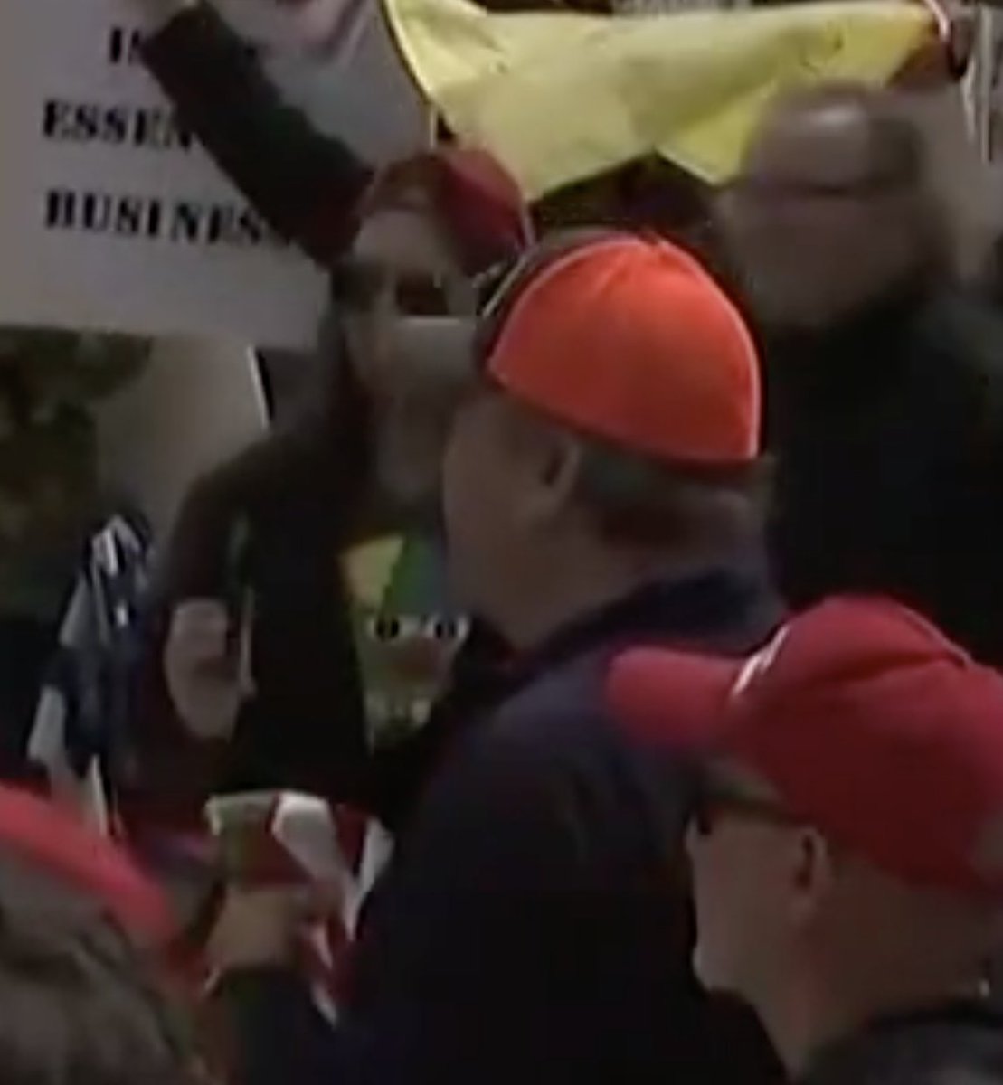 Remember what I said about the Heil Hitler Honkler?The clown pepe?If you check out the  @nowthisnews footage from the event, you'll find he made his own appearance at the event, in the form of this guy's t-shirt.