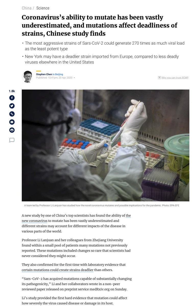 Recent research indicates that different strains of the novel coronavirus SARS-CoV-2 do indeed have meaningful differences in pathogenicity.This was difficult to confirm previously.SCMP summary article: https://www.scmp.com/news/china/science/article/3080771/coronavirus-mutations-affect-deadliness-strains-chinese-studyOriginal preprint: https://www.medrxiv.org/content/10.1101/2020.04.14.20060160v1