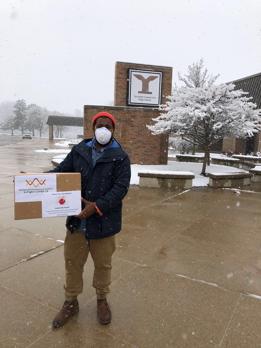 ShanBao2's tweet photo. #UMACP members continue fighting against #COVID19outbreak in all possible ways: the past week, we have donated a total of >15,500 PPE items to #DMC Harperhospital,#henryford hospital, St Joseph hospital, food bank, youth homeless program, sos community service, Senior houses. https://t.co/mxinNivn9n