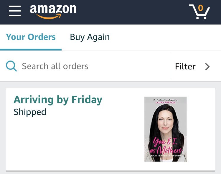 PreponsLilSpoon's tweet photo. Yay!!! After weeks of patiently waiting, it’s finally on its way!!! 🙌🏼🙌🏼 @LauraPrepon #YouandIAsMothers https://t.co/KMCrELBvUr