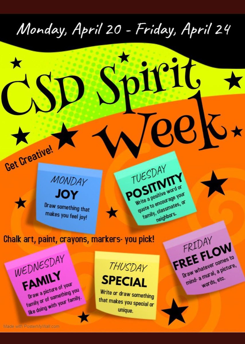 cuca_principal's tweet photo. #CSDspiritweek continues tomorrow! Join us by sharing a positive word or phrase! #CESrocks https://t.co/mDu8Hut6PN