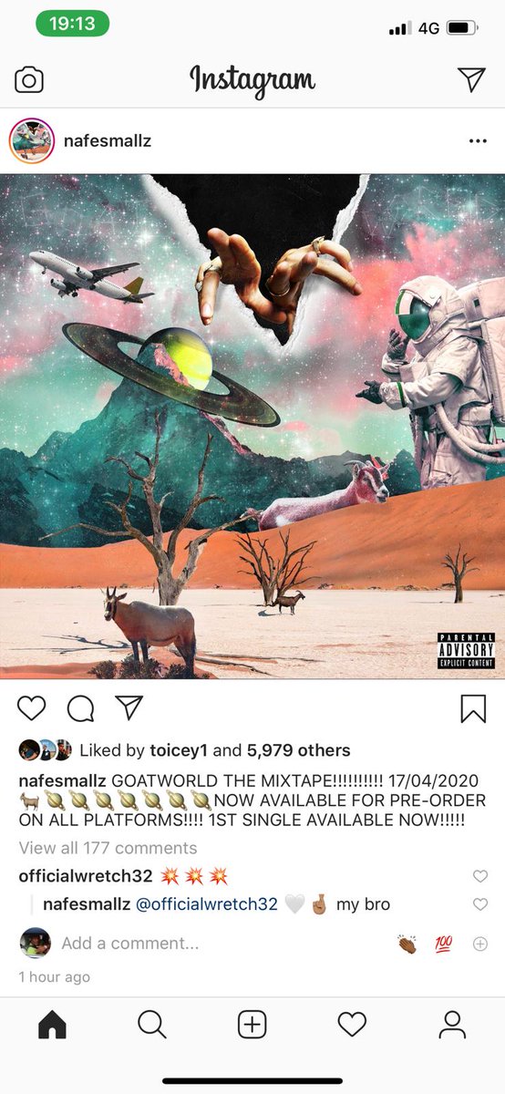 FatPigeonMed's tweet photo. Massive Congratulations @NafeSmallz currently sitting at No.12 in the #UKTop20 #Album Charts #Goatworld What a STAR! @FatPigeonMed @RXRMUSIC #production #songwriter https://t.co/lg2F8MBYue