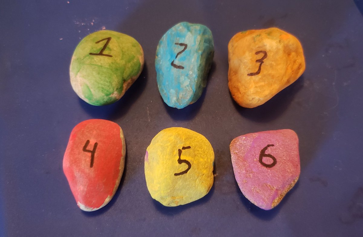 Miller27Time's tweet photo. Someone painted rocks and placed them around the neighborhood. Carson wanted to join in. He added 6 today. Tomorrow we do more. Check in for more #rockupdates https://t.co/AIMAL64m1A