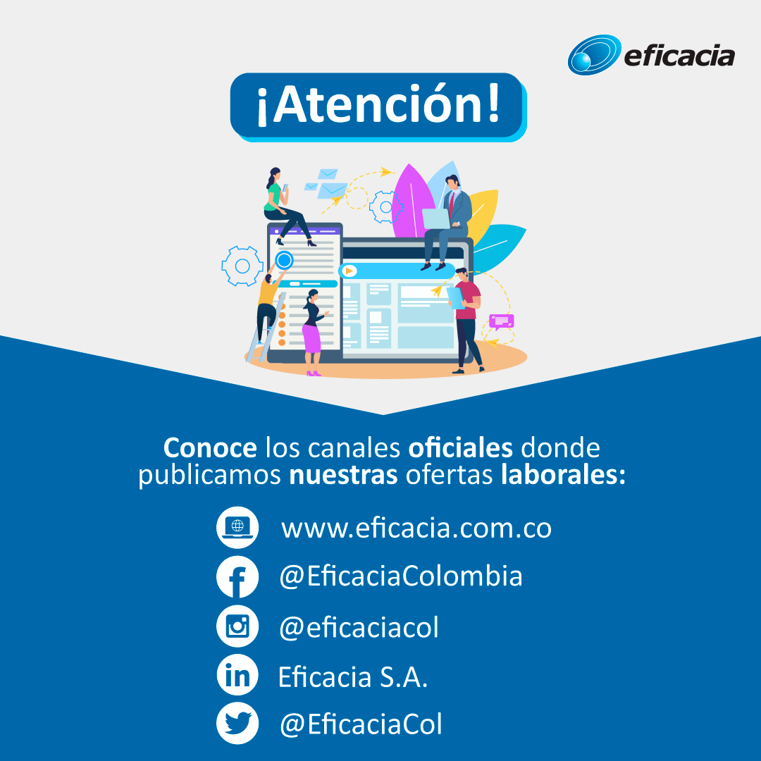 EficaciaCol's tweet photo. Pagina web: https://t.co/1QtVfDpcL5
Facebook: @EficaciaColombia
Instagram: @EficaciaCol
LinkedIn: Eficacia S.A.
Twitter: @EficaciaCol https://t.co/hac6fm7DJk