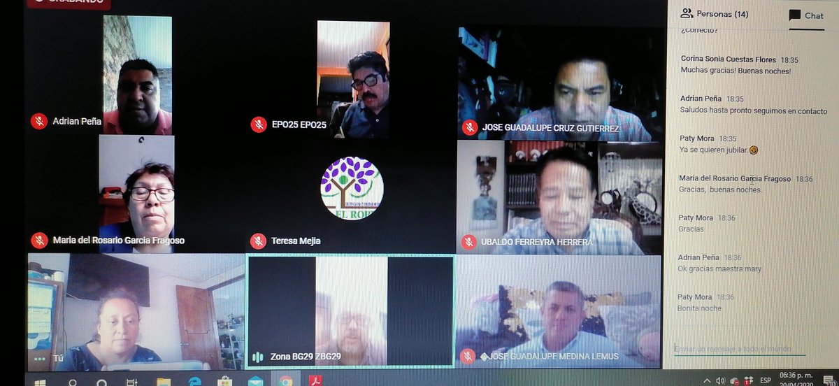 Bg029Escolar's tweet photo. El equipo de directivos de la zona  BG 029 a cargo del maestro Antonio Estanislao Carreola Sosa, se reunió el día de hoy en la videoconferencia para seguir coordinando actividades administrativas y académicas.
@israeljeronimol @HectorUlisesCG1 @NoeOrtegaCamac1 @jorgegalileocv https://t.co/YgKSHgdTRU